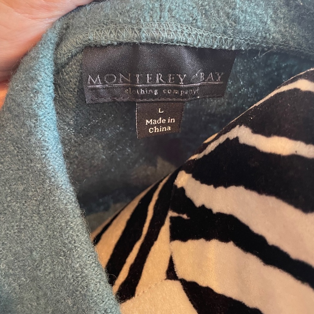 Vintage Monterey Bay Teal Knitwear Sweater Cardigan - Picture 6 of 6